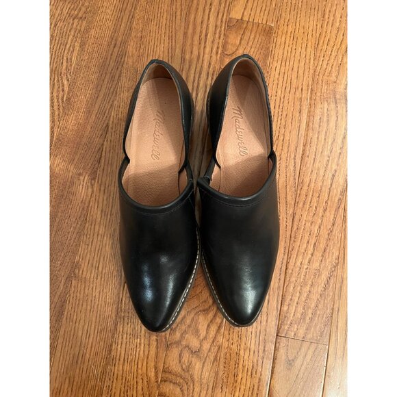 Madewell Black Leather The‎ Brady Lowcut Bootie Pointed Toe Size 6.5 - Picture 6 of 7